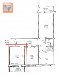 1 комната в 3 к. кв-ре, ул. Чечерская, д. 3, г. Гомель ID: 99426